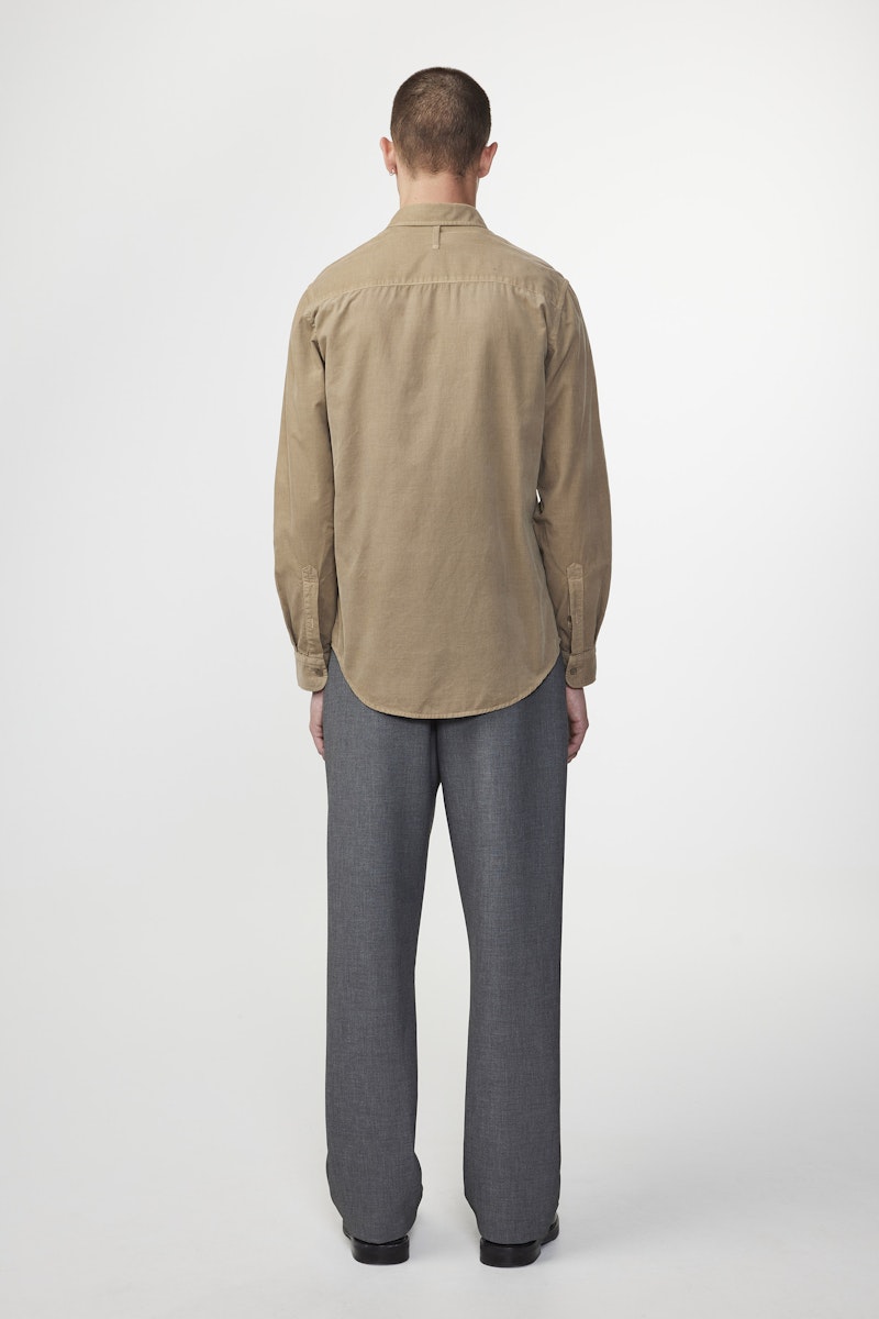 NN07 Arne Baby Cord Shirt shitake