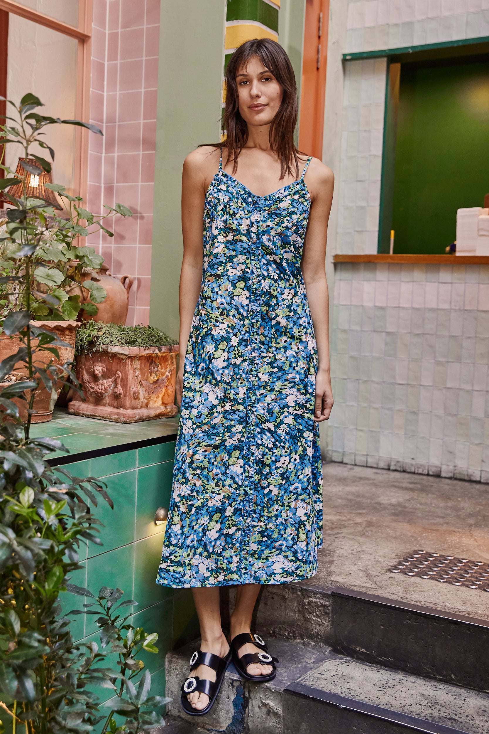 BARRY MADE Pheonix Dress blue floral