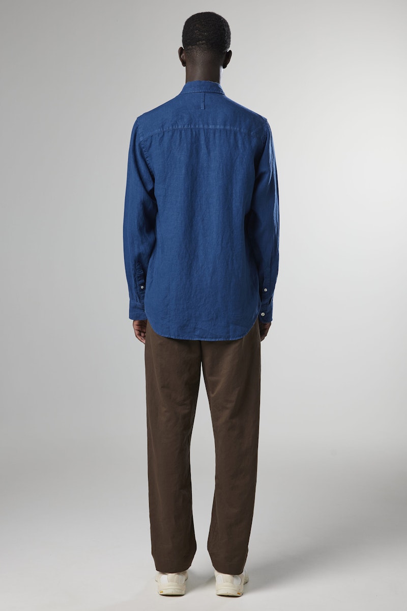 NN07 Arne Linen Shirt sargasso sea