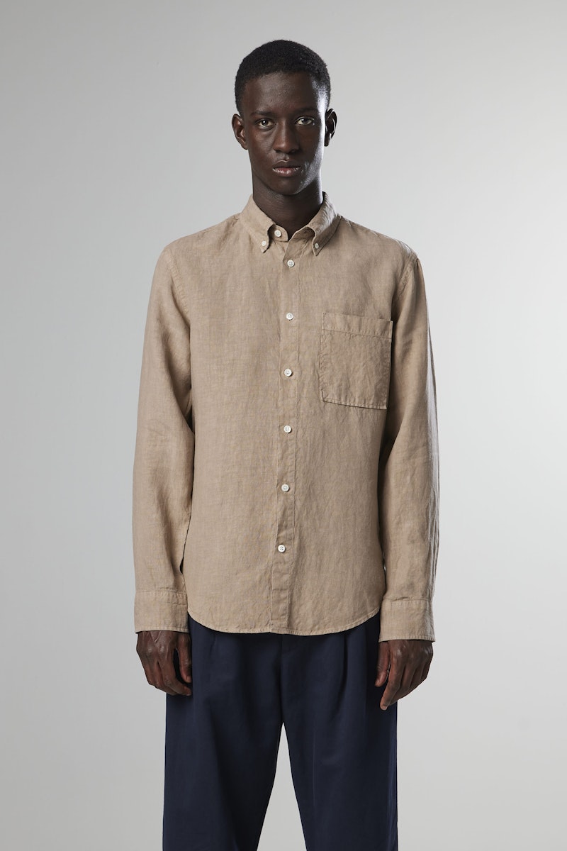 NN07 Arne Linen Shirt greige