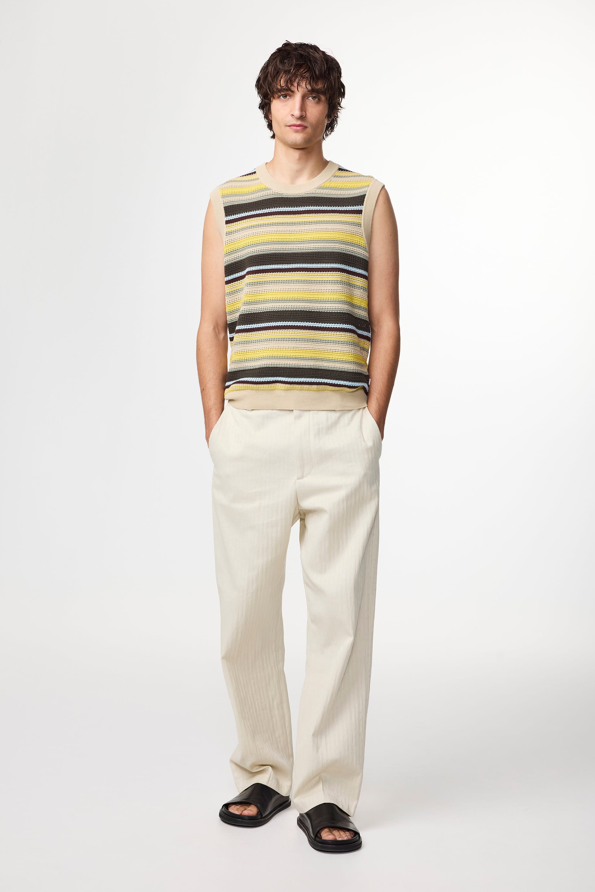 NN07 Huxley Knitted Top multi stripe