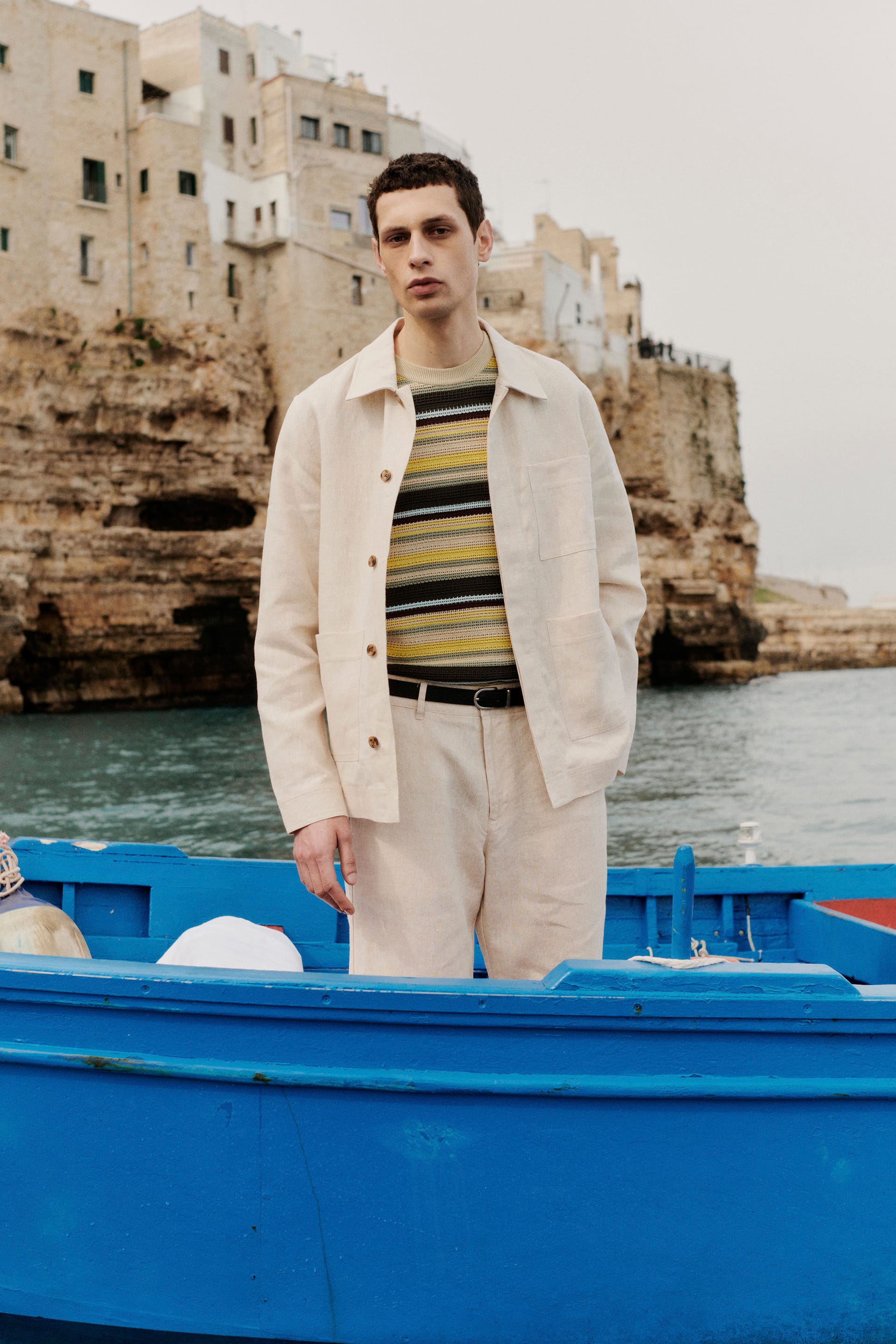 NN07 Huxley Knitted Top multi stripe