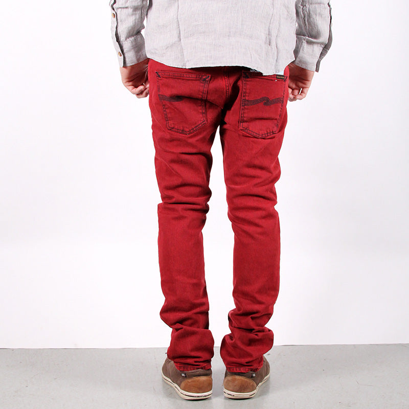 NUDIE JEANS Tape Ted organic red over blue