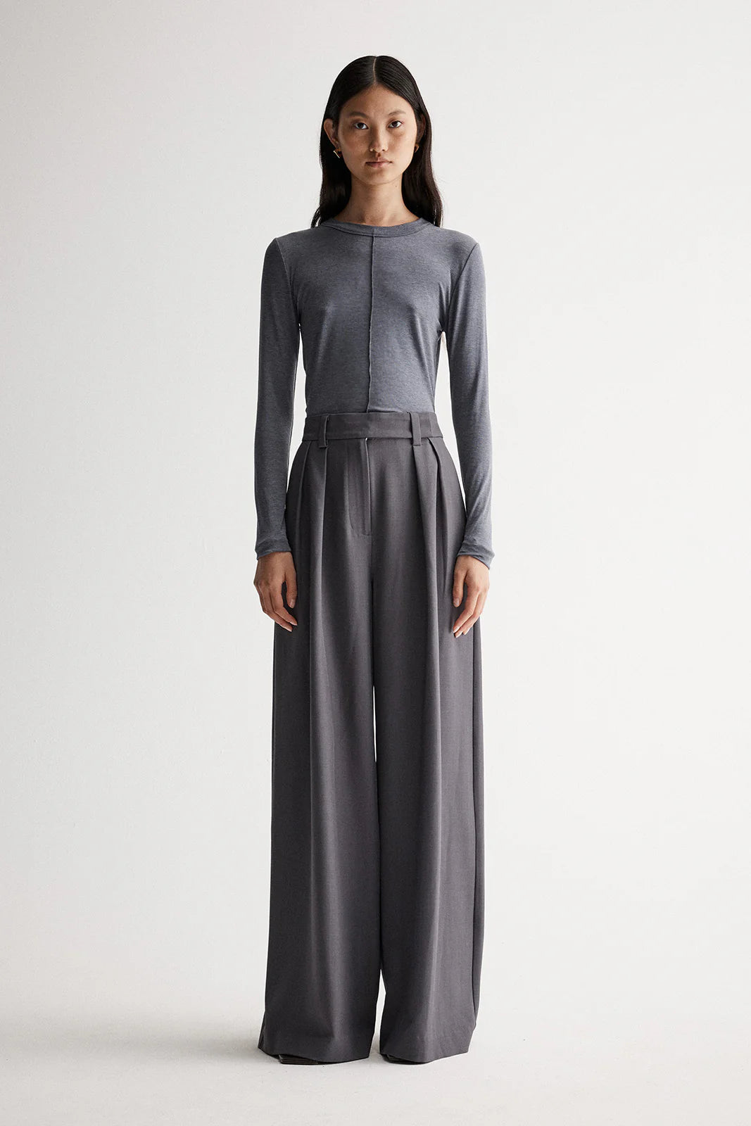 ELKA COLLECTIVE Elise Top charcoal marle