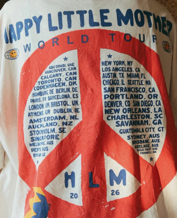 HAPPY LITTLE MOTHER World Tour Tee white multi