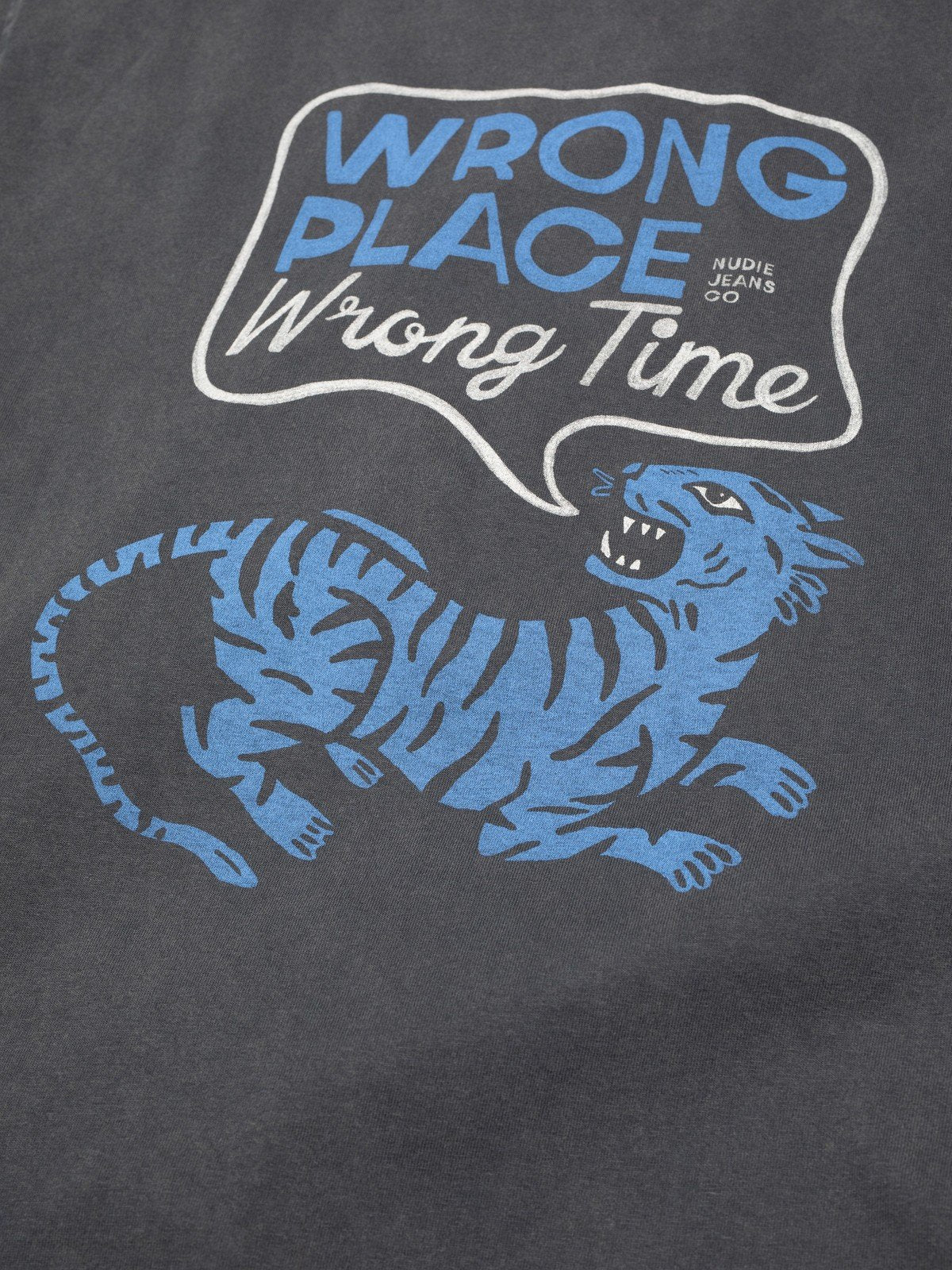 NUDIE JEANS CO Roy Wrong Place T-Shirt antraciter