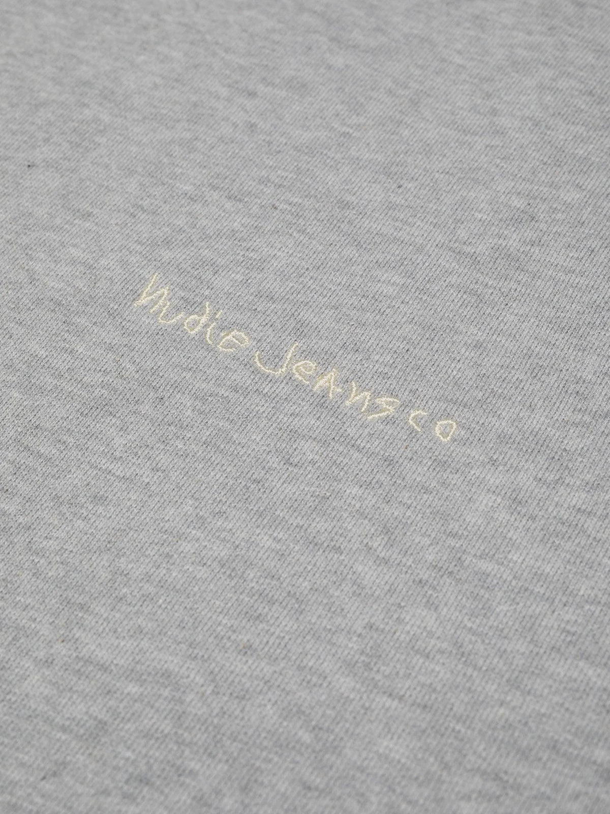NUDIE JEANS CO Gunde Logo Hoodie greymelange