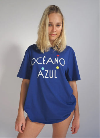 LITTLE PALMA Oceano Azul T-Shirt blue