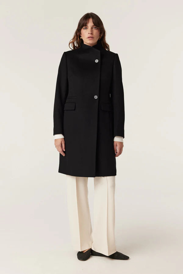 CABLE MELBOUNRE Eton Wool Coat black