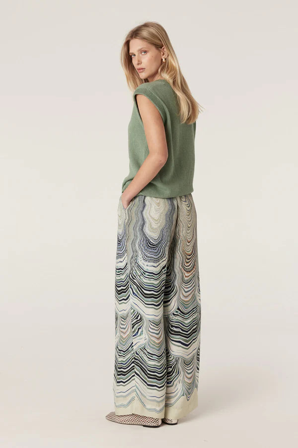 CABLE MELBOURNE Flax Scoop Top field green