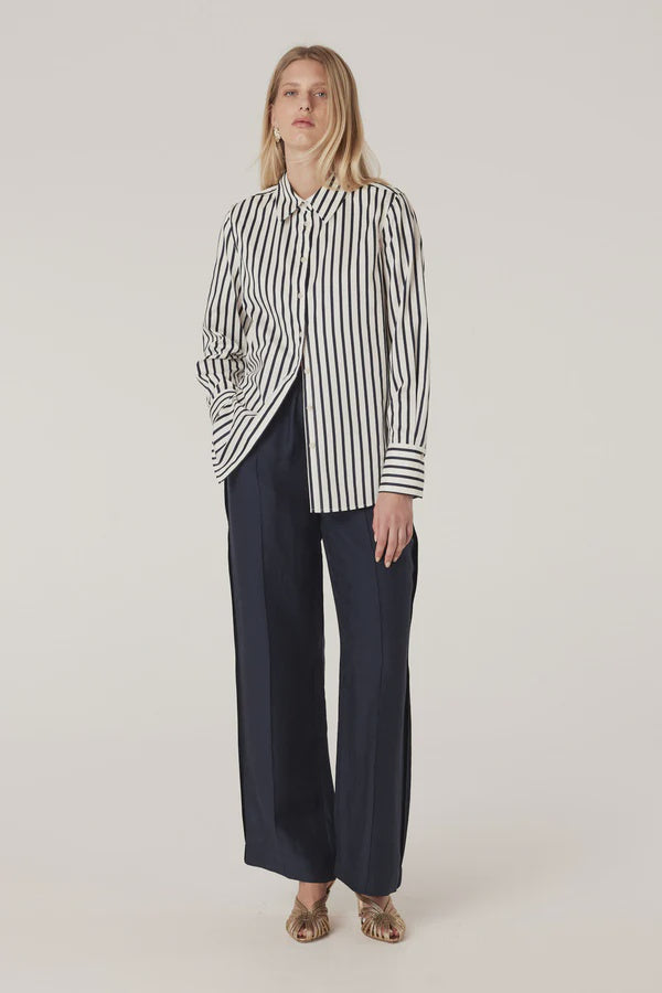 CABLE MELBOURNE Lina Stripe Shirt navy stripe