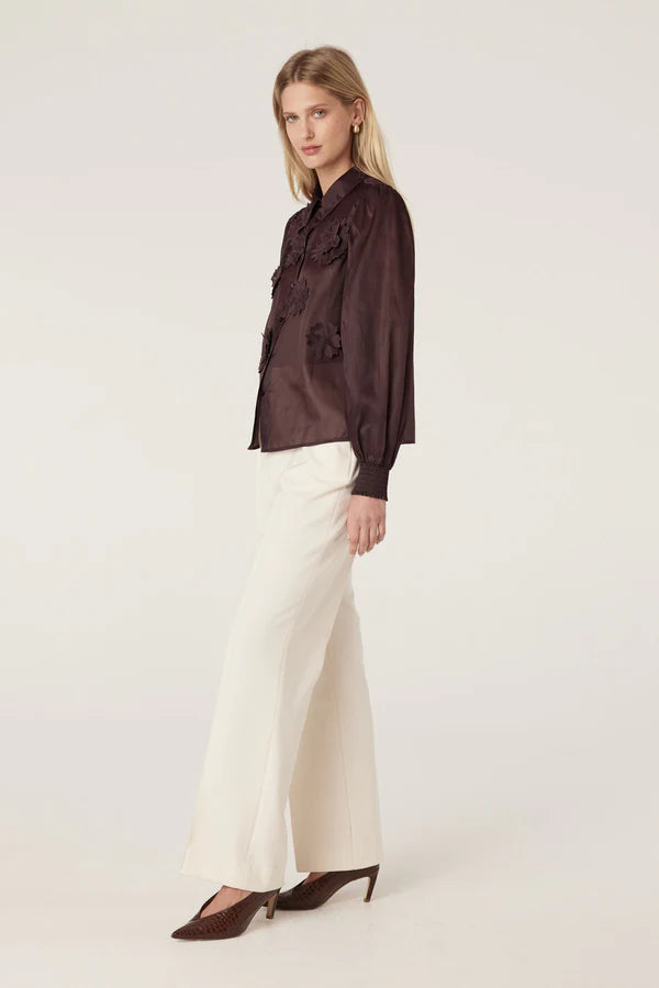 CABLE MELBOURNE Mirage Blouse raisin