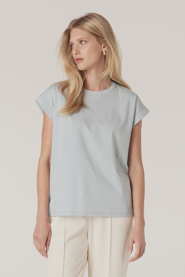 CABLE MELBOURNE Pima Tee dusty blue