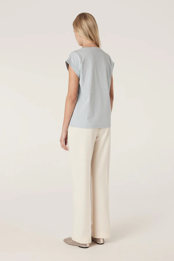 CABLE MELBOURNE Pima Tee dusty blue