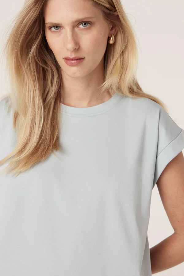 CABLE MELBOURNE Pima Tee dusty blue