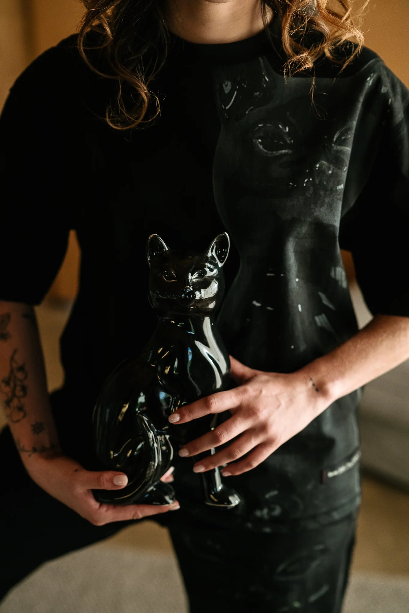 CIRCULAR BY MAUD ALICE DAINTY Patch T The Black Cat Black