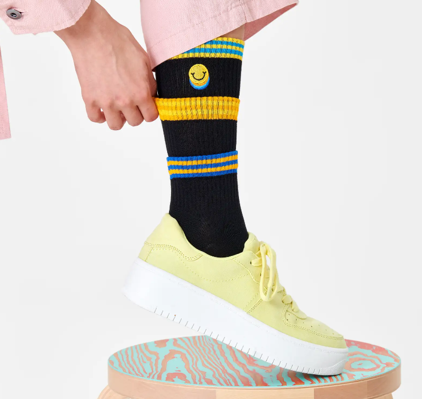 HAPPY SOCKS Colours Cuff Thin Sneaker Socks
