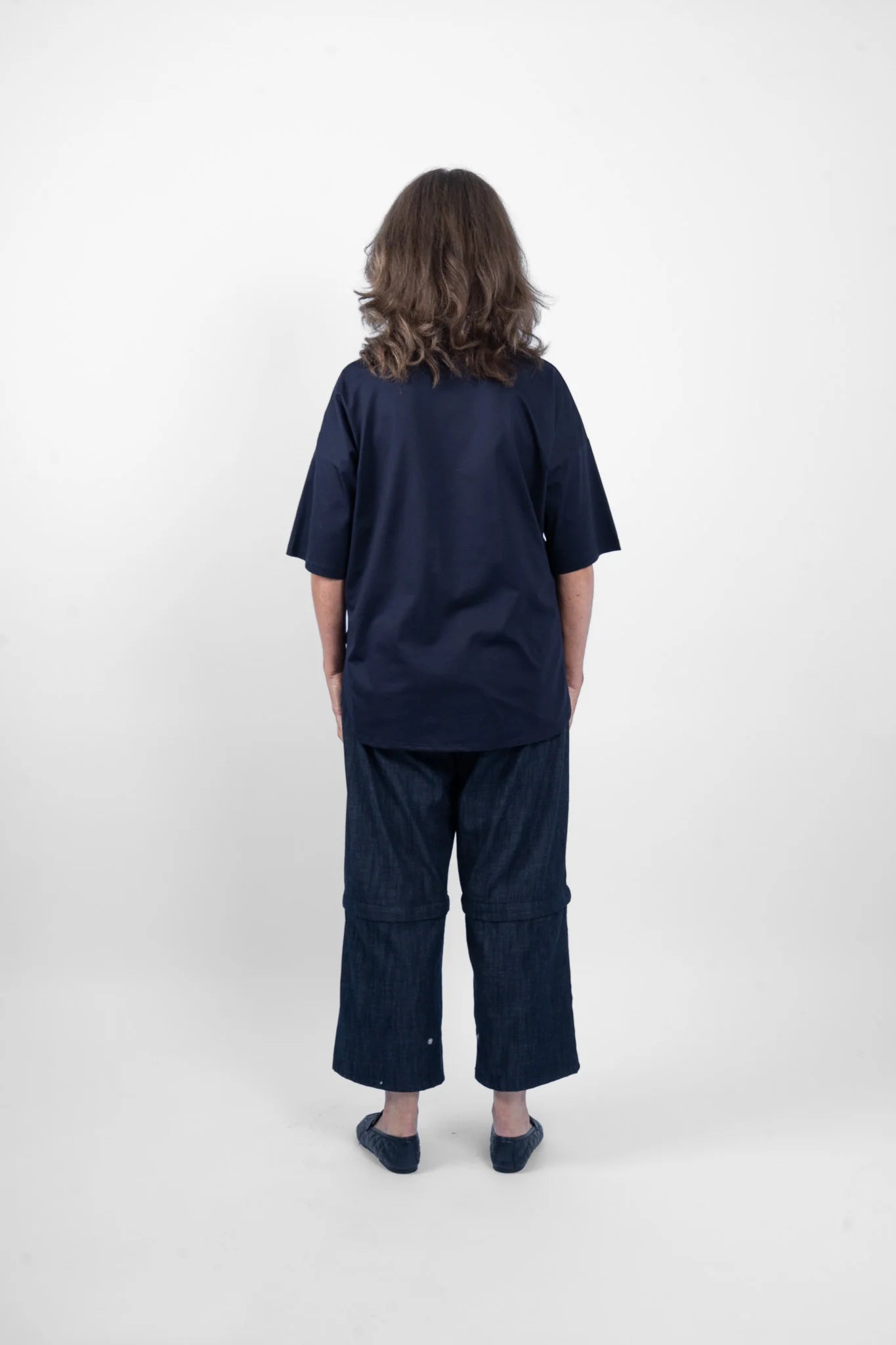 M.A.DAINTY Peony Top navy