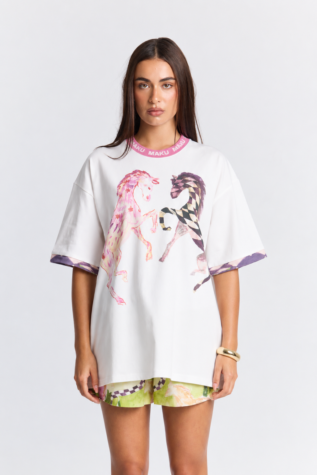 MAKU Equestrian Oversize Tee white