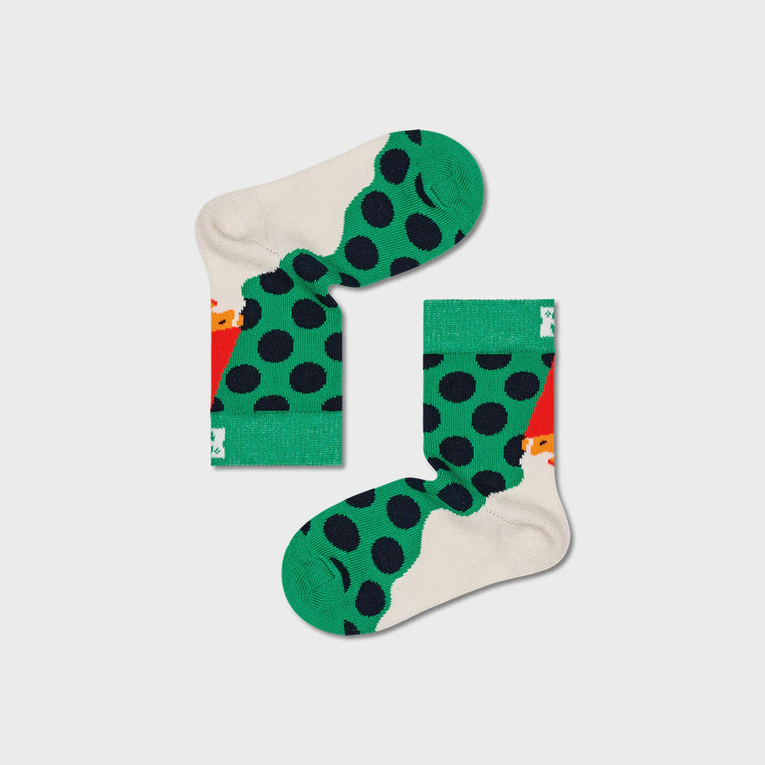 HAPPY SOCKS Kids Santa's Beard Sock green