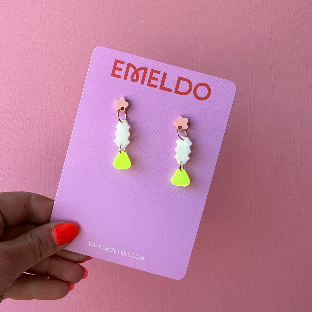 EMELDO DESIGN Popsicle Earrings peach cream yellow