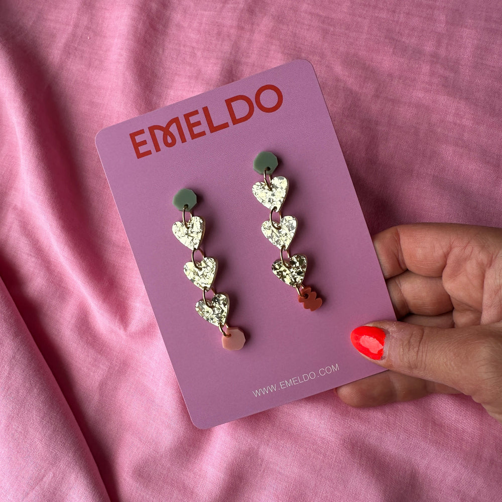 EMELDO DESIGN Glitter Heart Drop mismatch