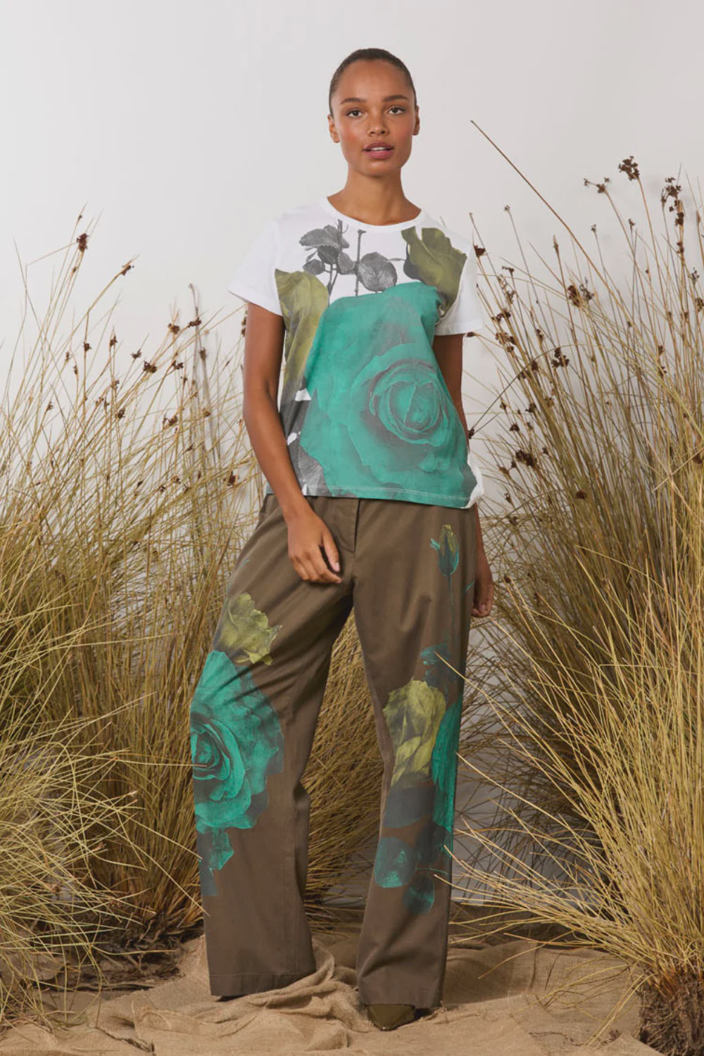 M.A.DAINTY Journal Pant camo roses