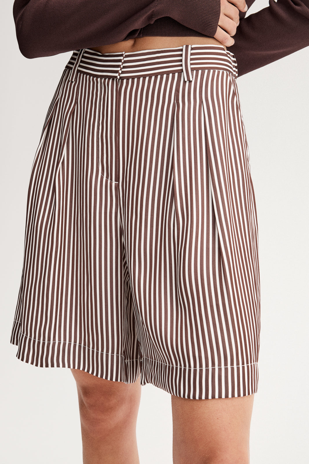 ELKA COLLECTIVE Jamie Short chocolate stripe