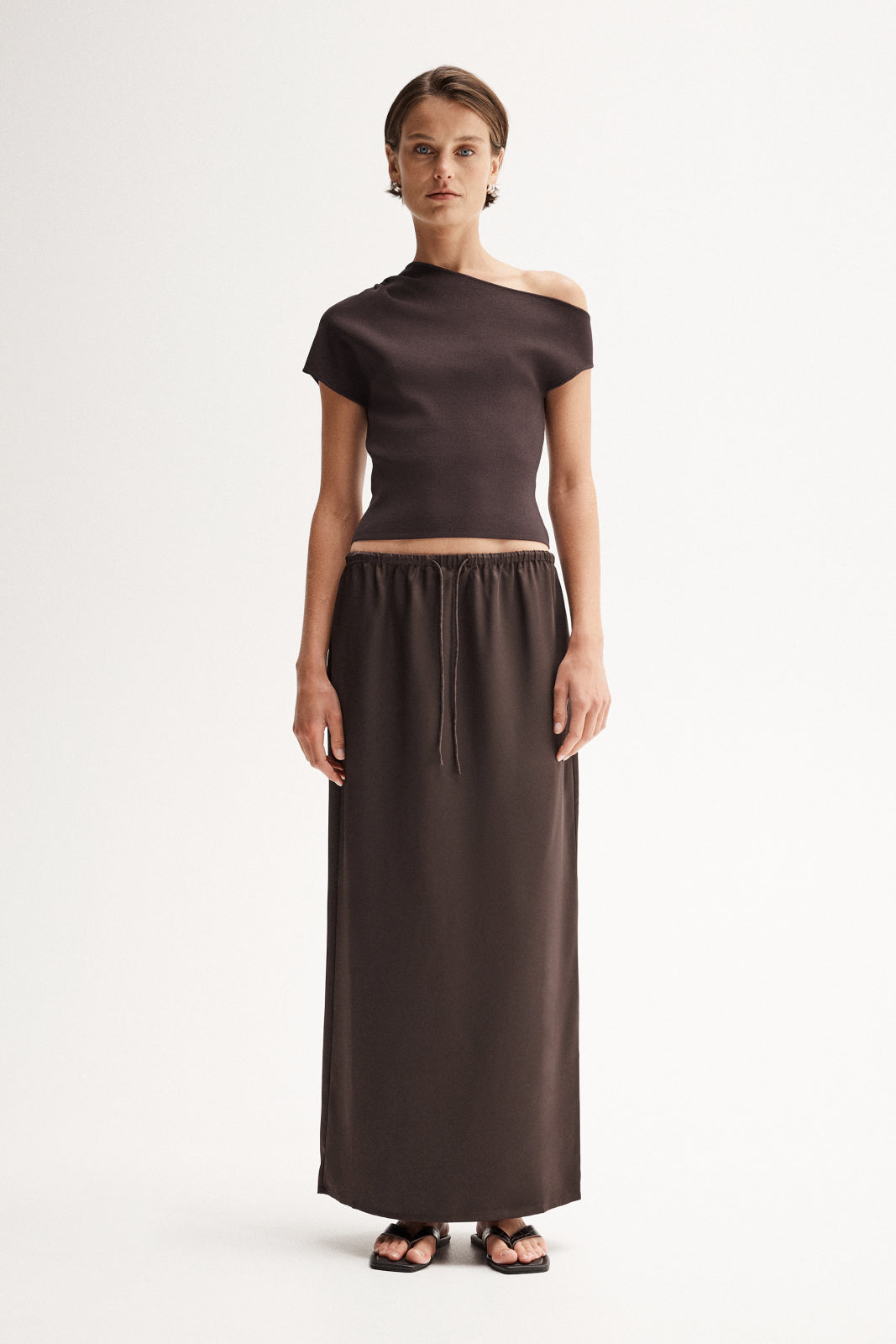 ELKA COLLECTIVE Mina Maxi Skirt chocolate
