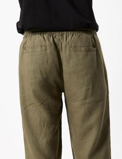MR SIMPLE Burbank Linen Pant - Fatigue
