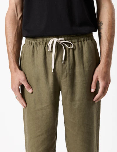 MR SIMPLE Burbank Linen Pant - Fatigue
