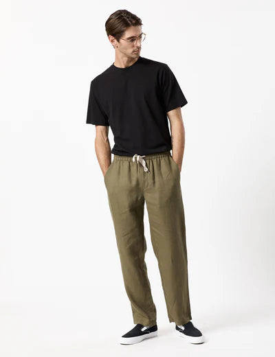 MR SIMPLE Burbank Linen Pant - Fatigue