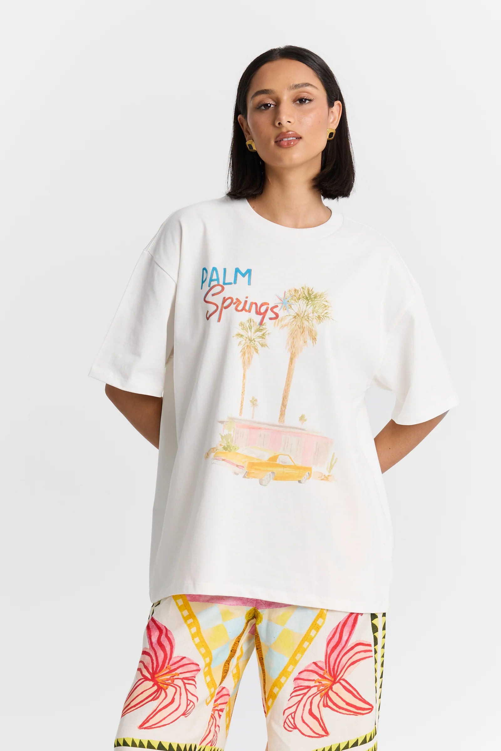 MAKU Palm Springs Oversize Tee white