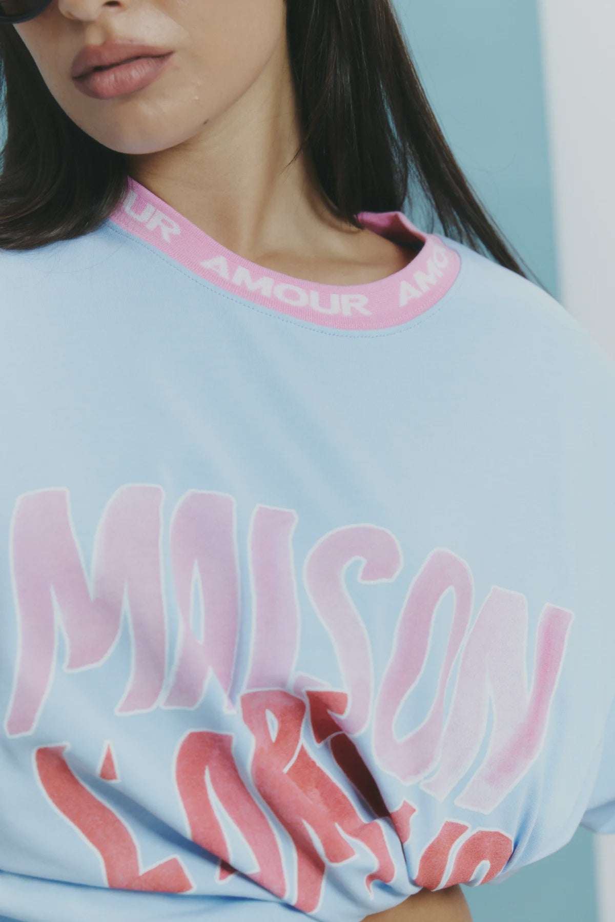 MAKU Amour L'amour Oversized Tee baby blue