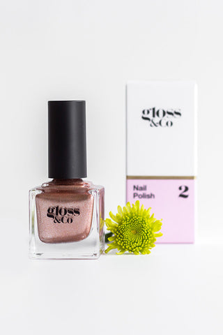 GLOSS & CO Nail Polish  metallic rose