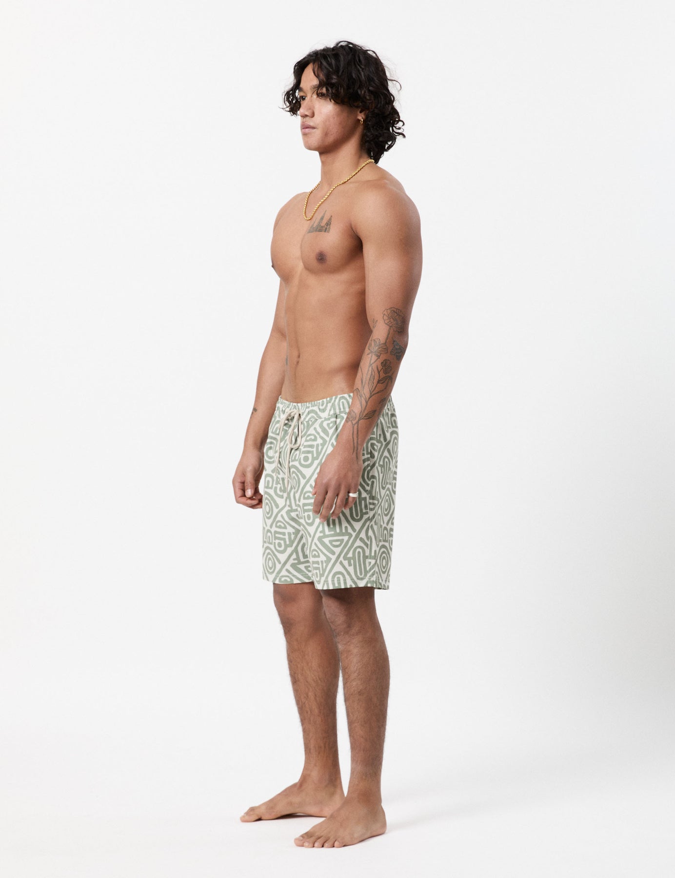 MR SIMPLE Modern Swim Short sage