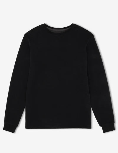 MR SIMPLE Smith LS Waffle Tee black