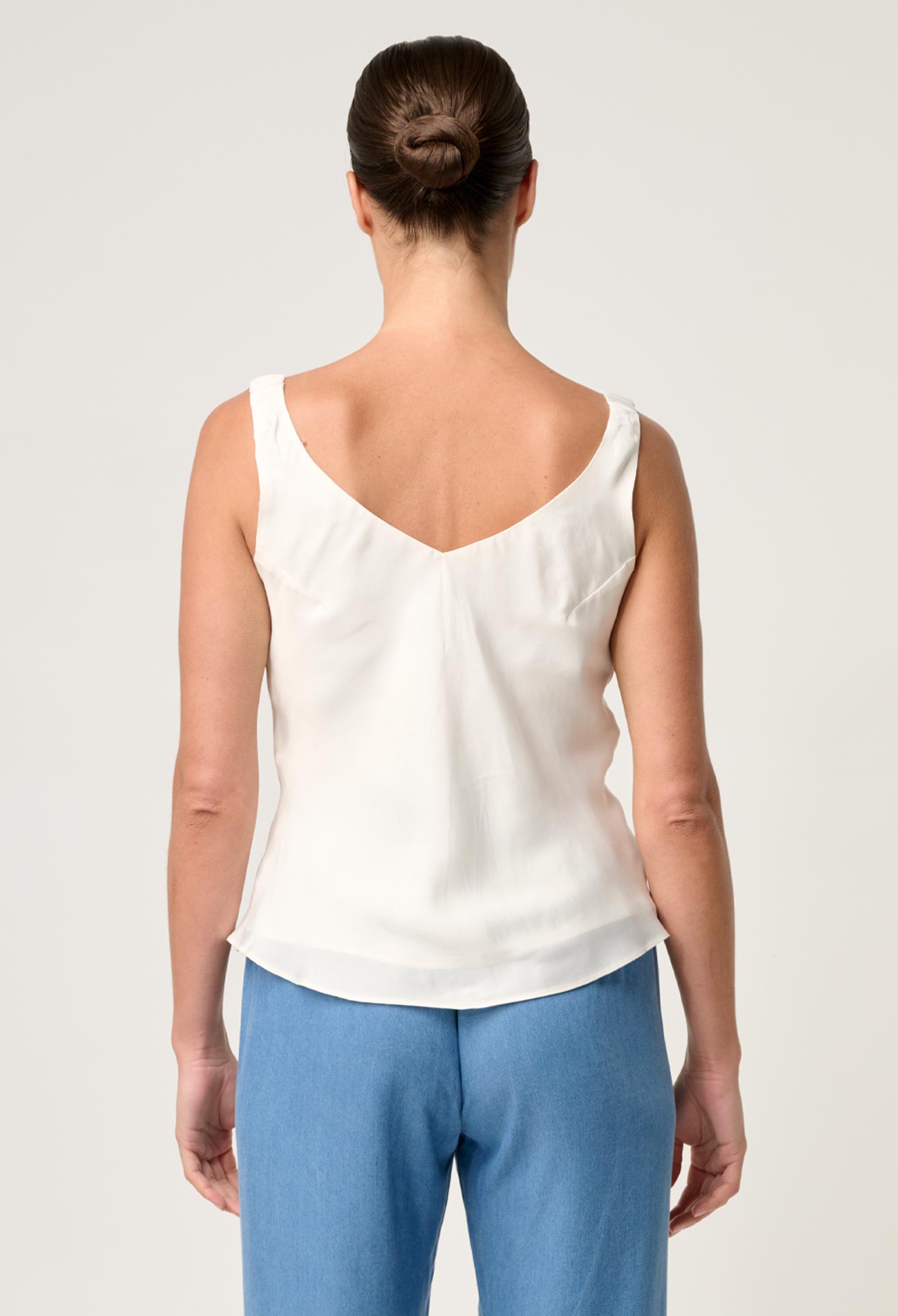 ONCE WAS Delray Reversible Cupro Cami ivory