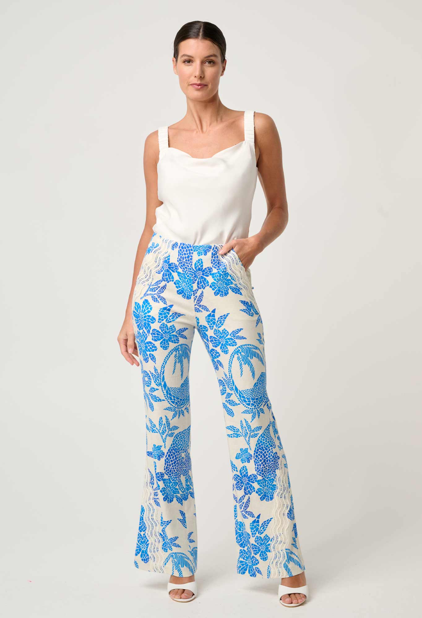 ONCE WAS Delray Reversible Cupro Cami ivory