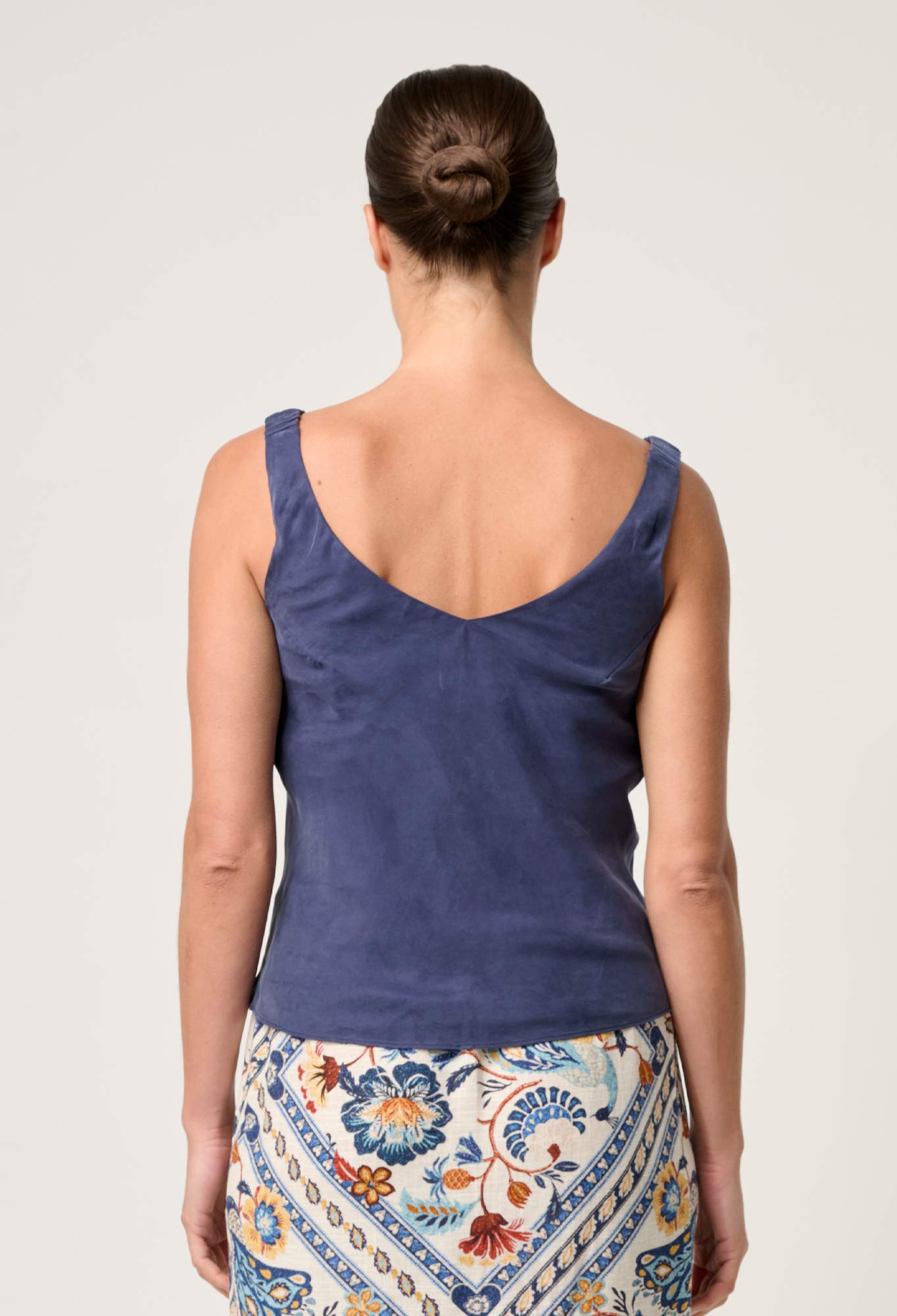 ONCE WAS Delray Reversible Cupro Cami lapis