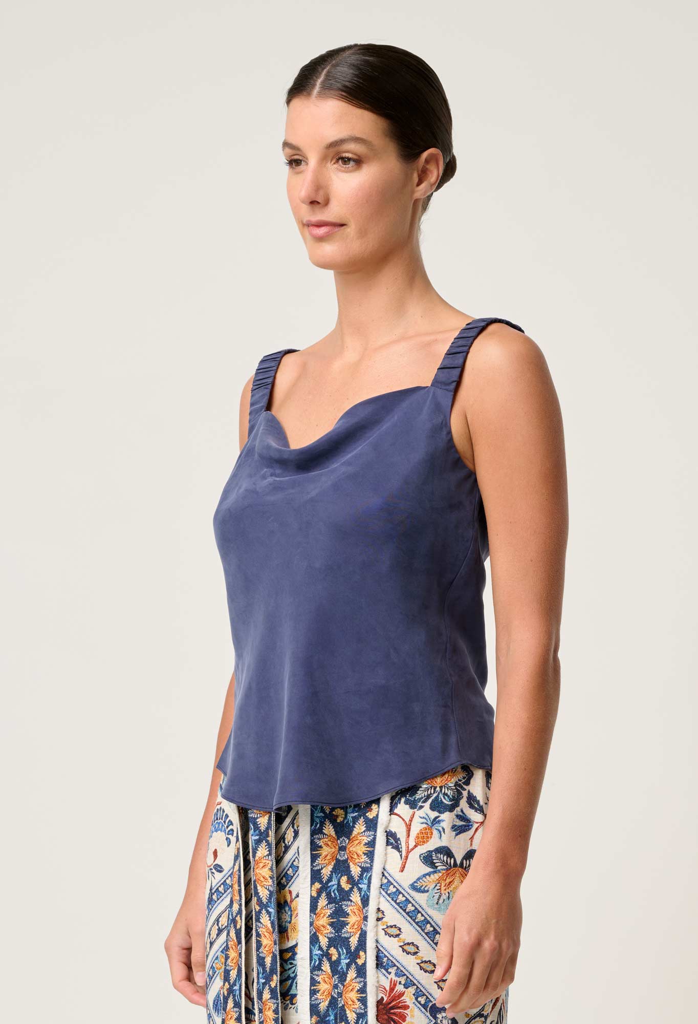 ONCE WAS Delray Reversible Cupro Cami lapis