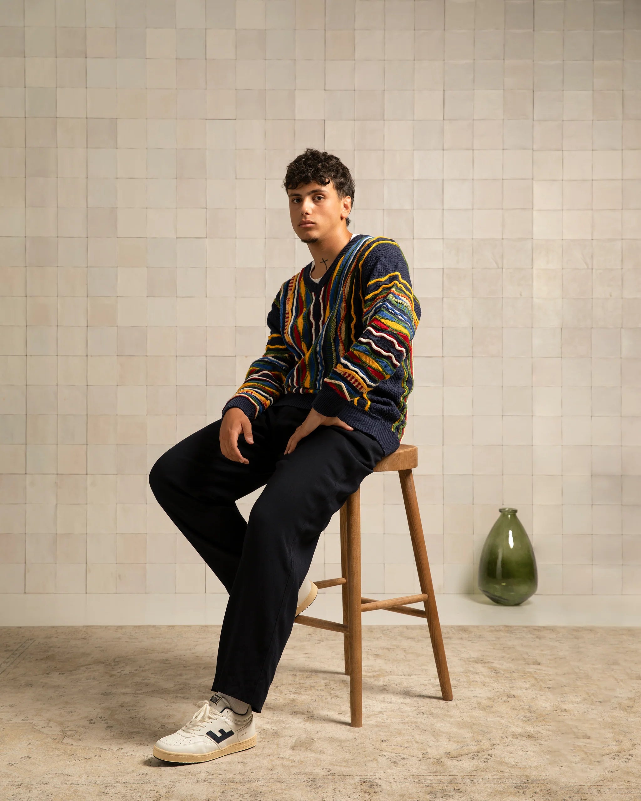 FLAMINGOS' LIFE Retro 90's White Vanilla Navy