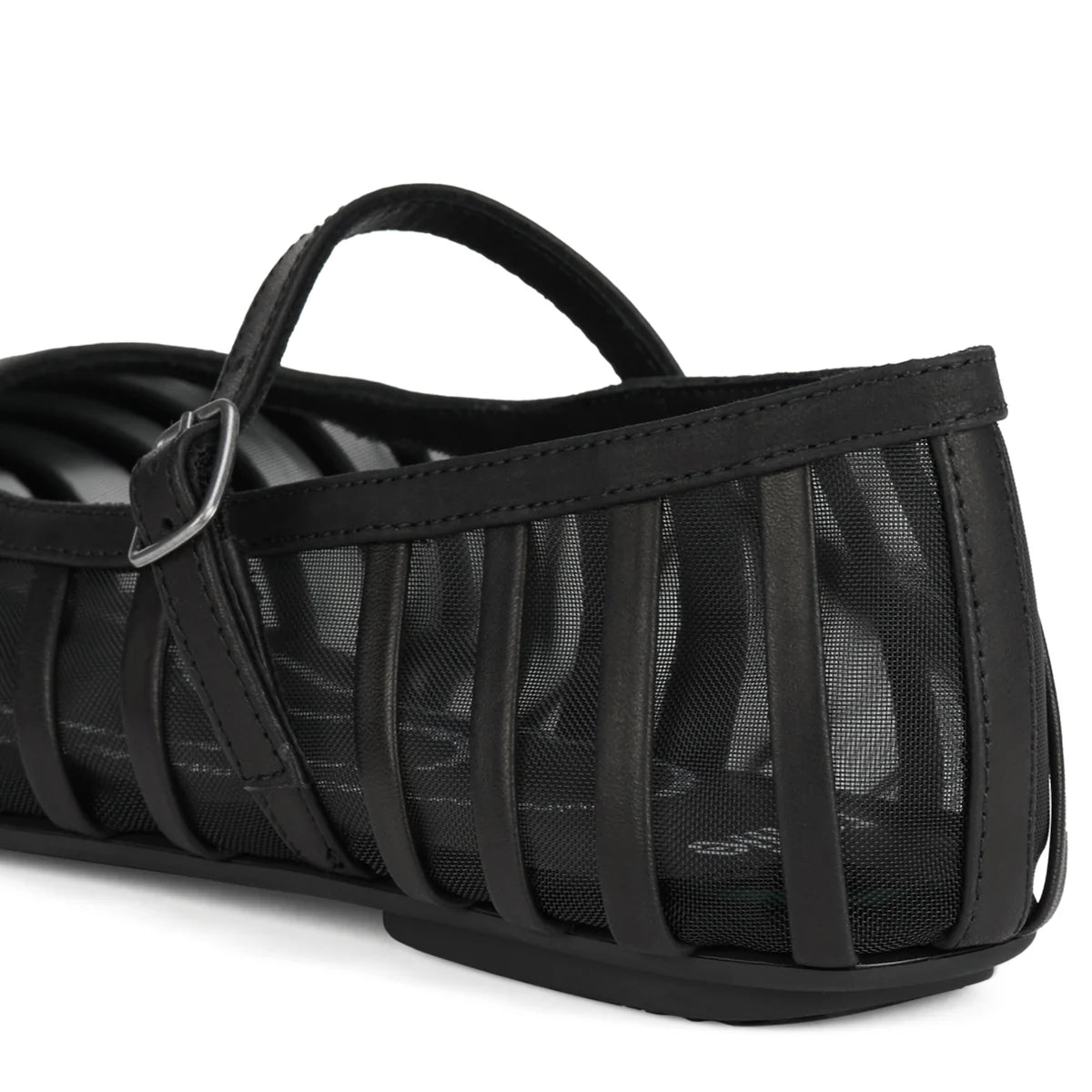 ROLLIE NATION Ballet Mary Jane Cage Mesh Black