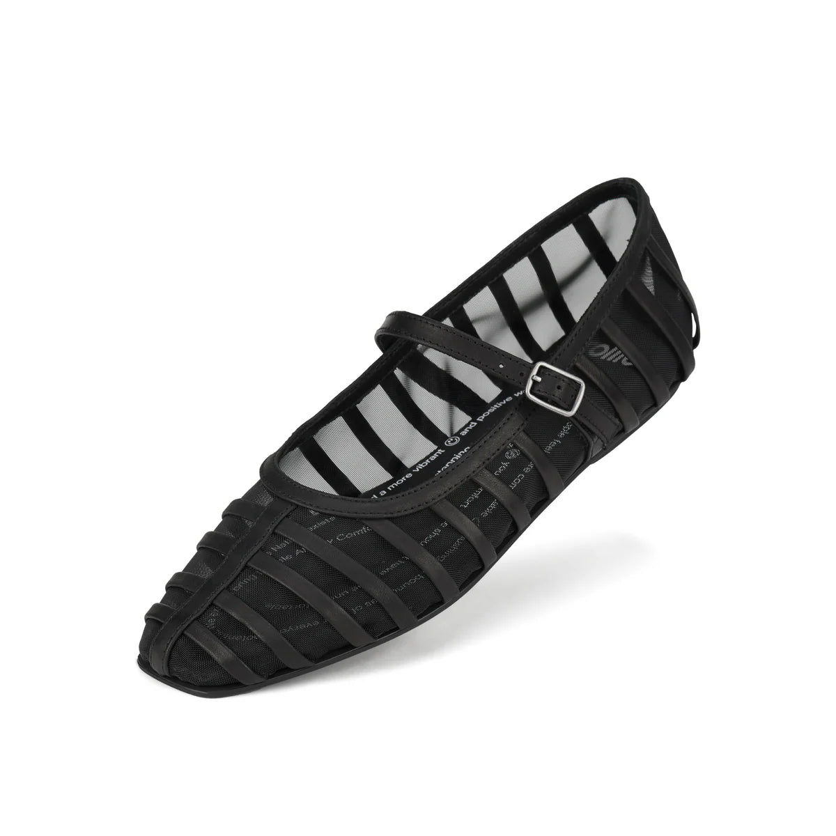 ROLLIE NATION Ballet Mary Jane Cage Mesh Black