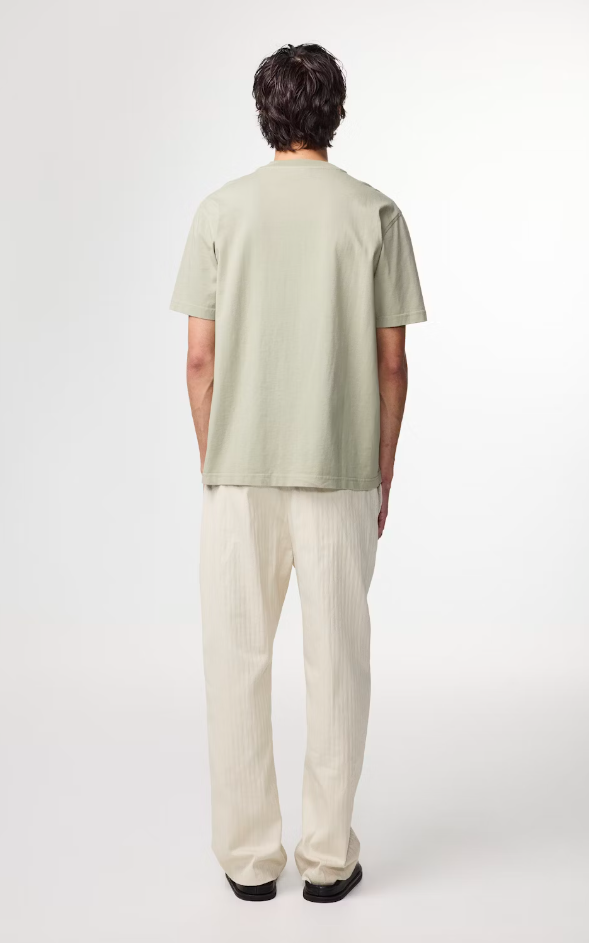 NN07 Adam Casual Logo Pima Tee sage green