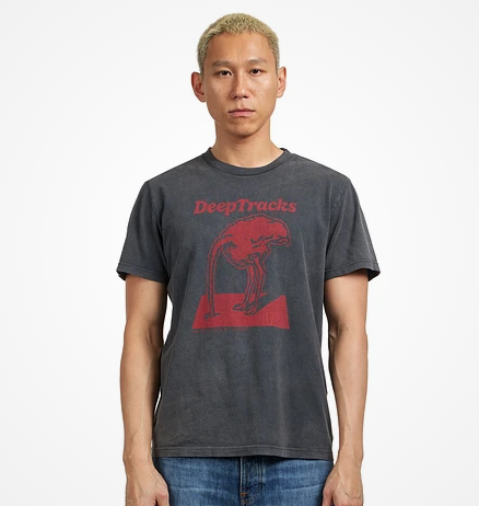 NUDIE JEANS CO Roy Deep Tracks T-Shirt antracite