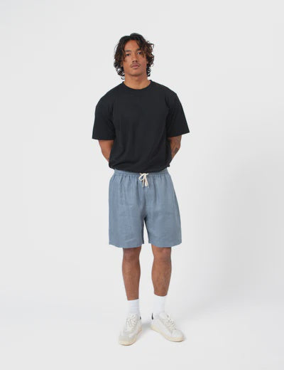 MR SIMPLE Burbank Herringbone Short slate blue