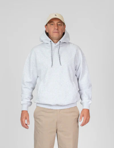 MR SIMPLE Isaac Hooded Fleece Pullover grey marle