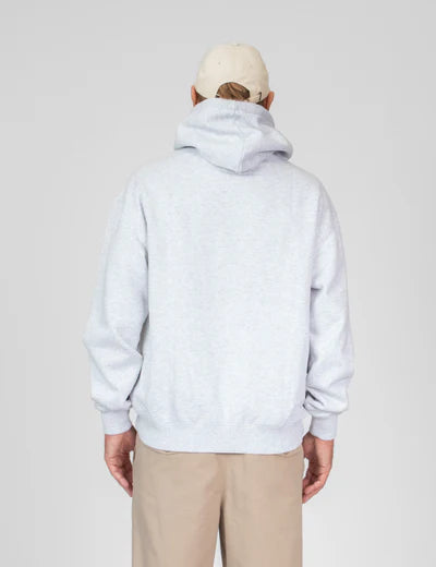MR SIMPLE Isaac Hooded Fleece Pullover grey marle