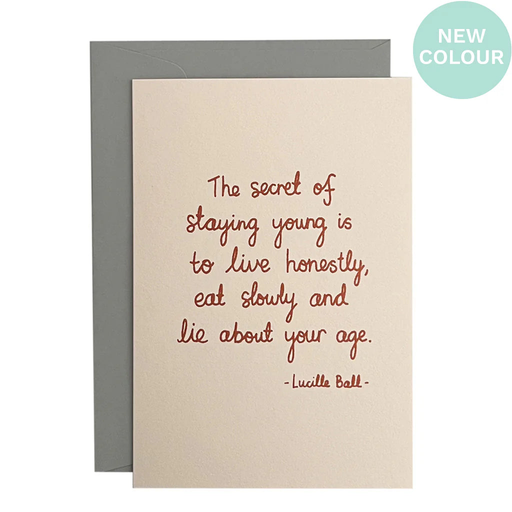 ME & AMBER Ball Quote copper on blush